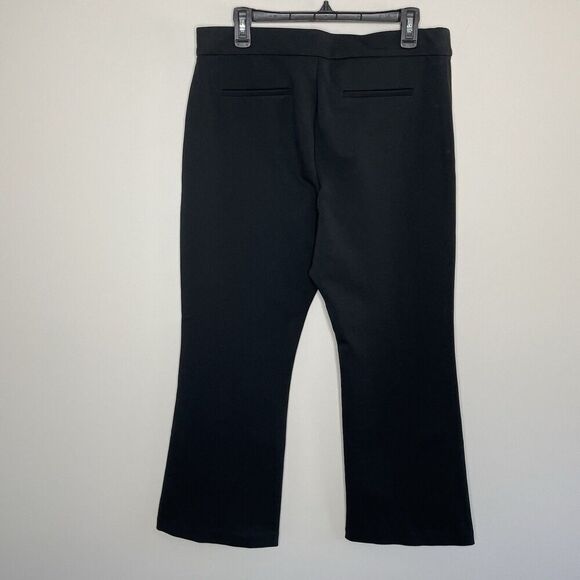 J.CREW Ponte Pants Women 14 Crop Flare NEW Black Stretch BY574 - Picture 7 of 16